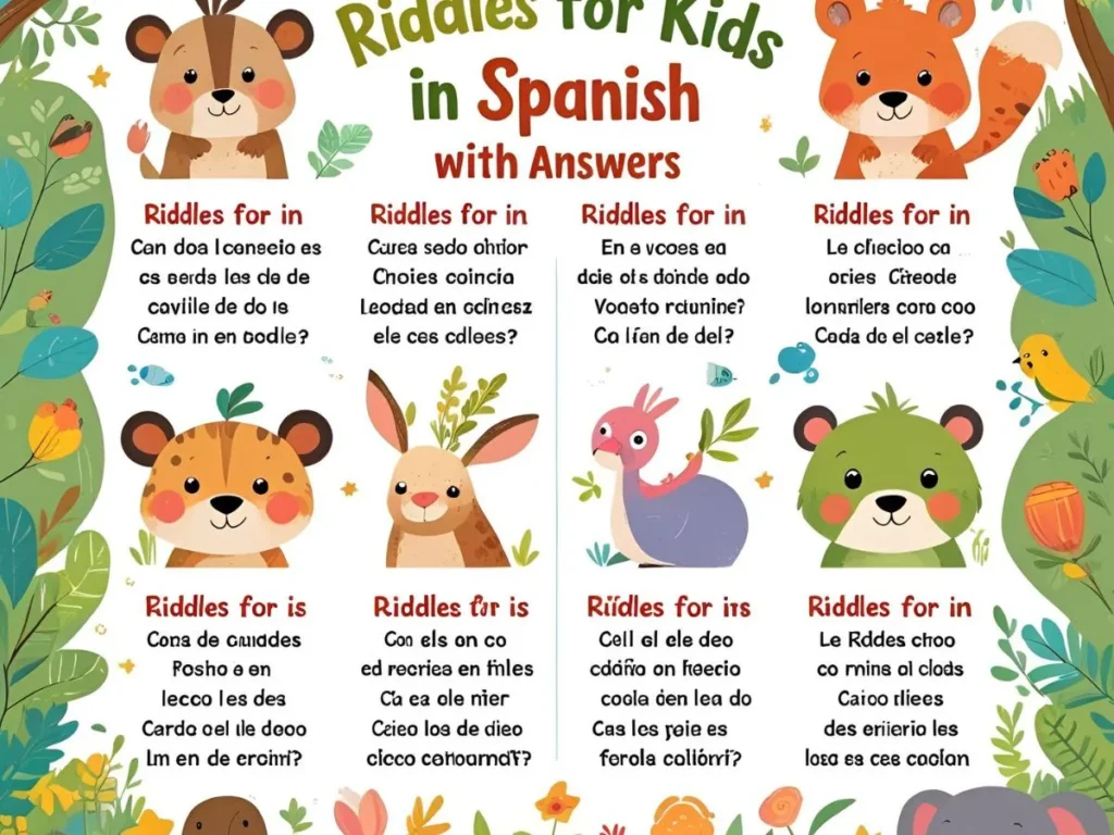 Riddles for Kids in Spanish with Answers