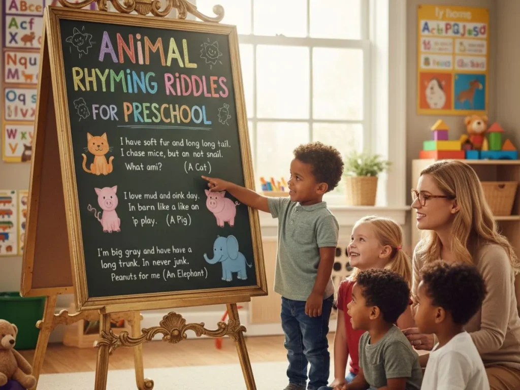 Animal Rhyming Riddles for Preschool