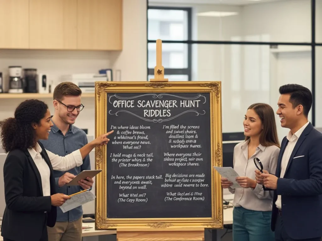 Areas Riddles for Office Scavenger Hunt