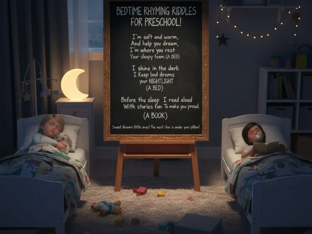 Bedtime Rhyming Riddles for Preschool