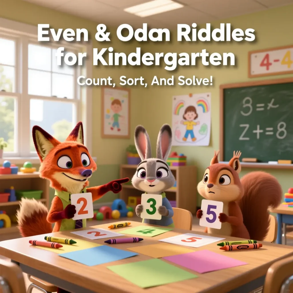 Even & Odd Riddles for Kindergarten