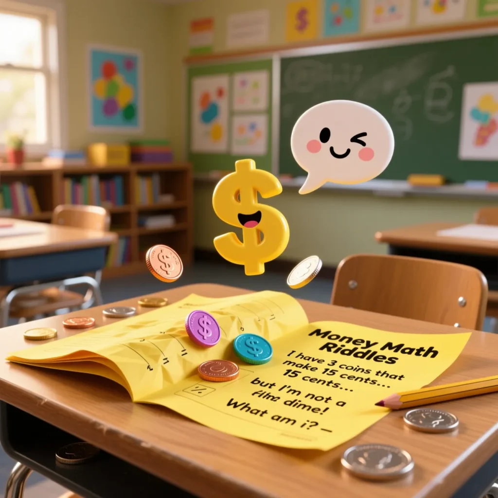 Money Math Riddles for 2nd Graders