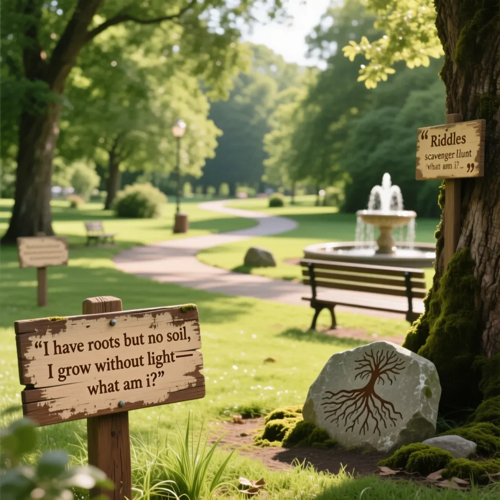 Park Themed Riddles for Scavenger Hunt Outside