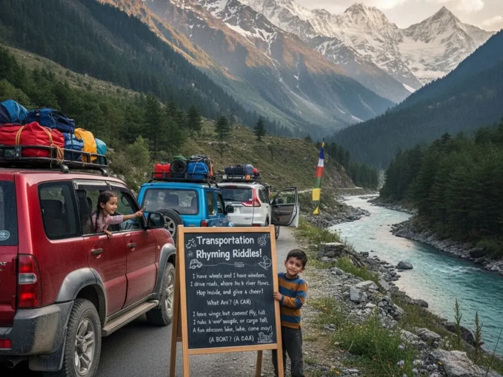 Transportation Rhyming Riddles for Preschool