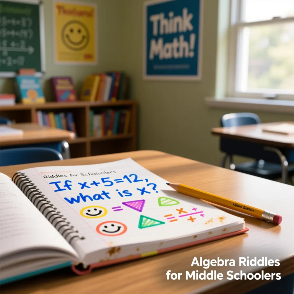 Algebra Math Riddles for Middle Schoolers