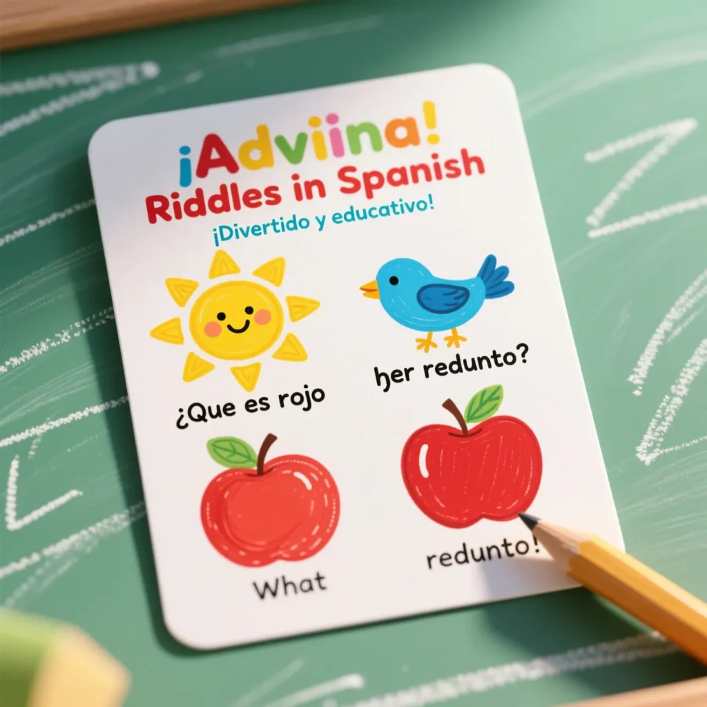 Color Riddles in Spanish for Kids