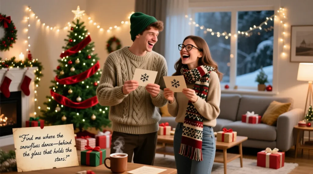 Party Christmas Scavenger Hunt Riddles for Adults