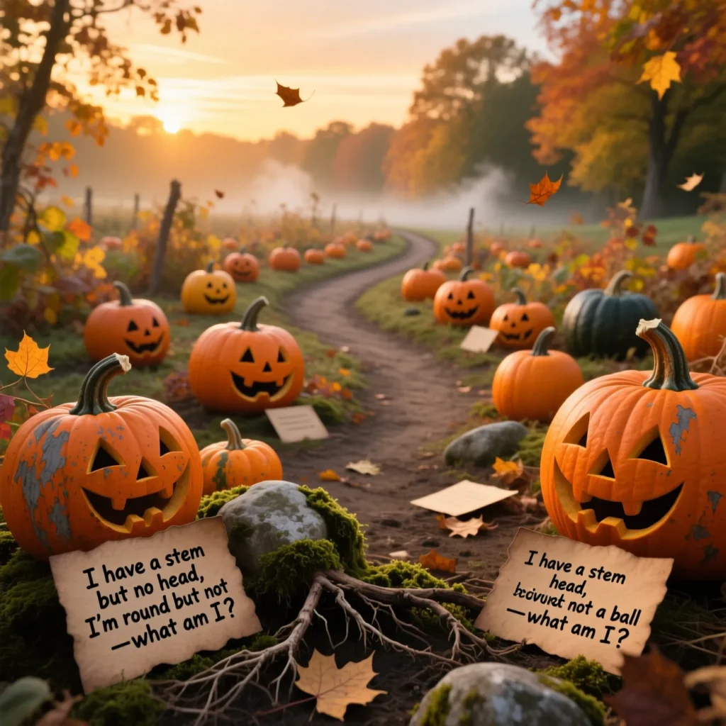 Pumpkin Patch Halloween Riddles for Scavenger Hunt