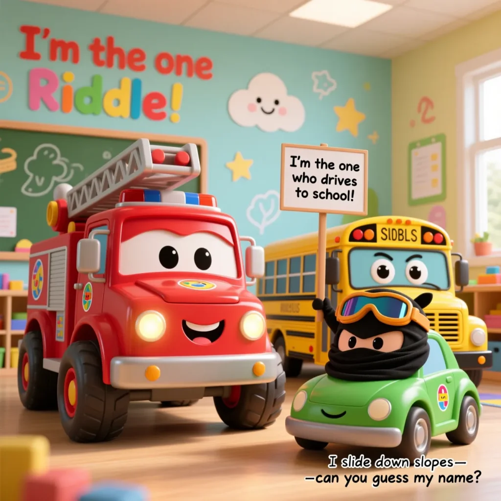 Vehicle Rhyming Riddles for Preschoolers